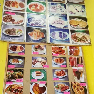 Pictures of their menu items