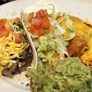 A la carte: Steak Taco, Chicken Chimichanga, Chicken Enchilada