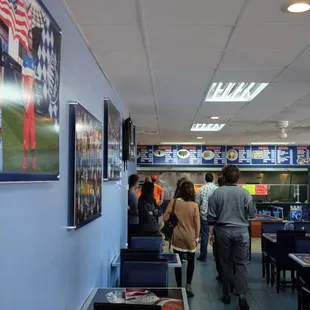 Interior, very local-sports themed
