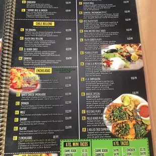 Menu update