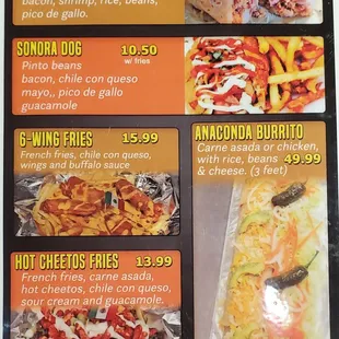 Menu part 5 as of 1/1/23