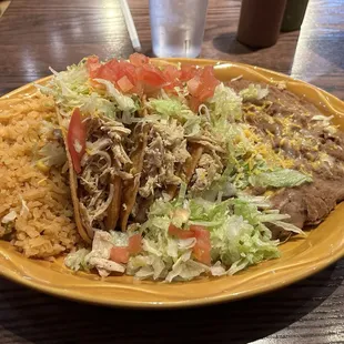 Crispy Taco Plate (chicken)