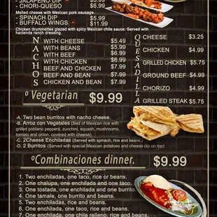 the menu for jalapenos grill