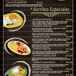 the menu for jalapenos grill