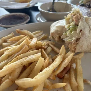 Jalepeno wrap with fries