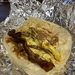 Come on you guys can do better there&apos;s hardly any eggs and bean make this taco worth it, I won&apos;t be going there anymore....