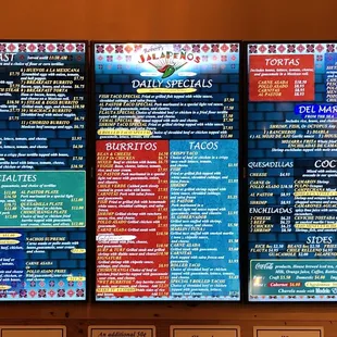 Current menu