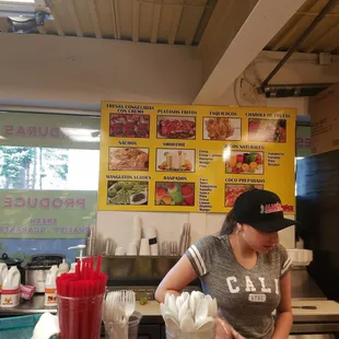 a woman preparing food