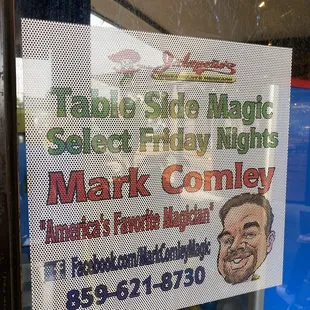 America's Favorite Magician: Mark Comley performs table side magic on select Friday nights