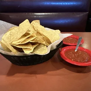 Complimentary Chips with Tasty Medium Salsa