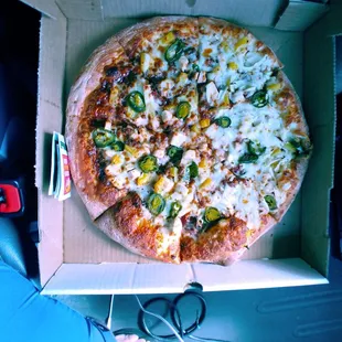 BBQ pizza and I requested the jalapenos