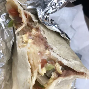 Jalapeño Style  Breakfast Burrito (Bean)
