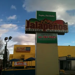 Jalapenos' sign