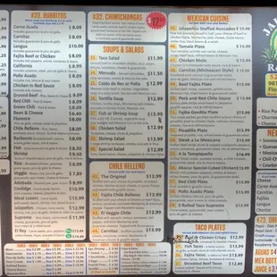 2/15/22: Current Drive Thru Menu, Pic 2 of 3
