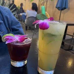 Blueberry margarita and mango mojiño