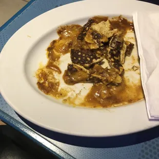 Burnt egg from Chilli Relleno