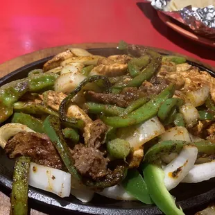 Chicken and Steak Fajitas