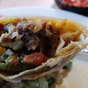 Coolidge Burrito has carne asada, bacon, pico
