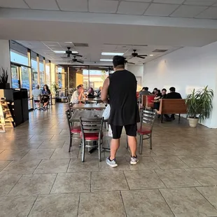 The inside seating area 3/5 (not too private)