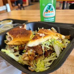 Carnitas torta - consistently excellent.  Great spot for a quick lunch or dinner at a good price. Cheers!