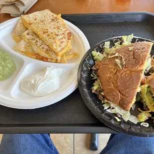 Torta and quesadilla