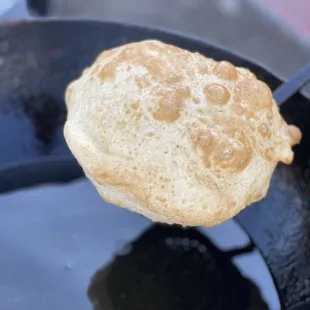 Bhatura is fluffy and not oily at all