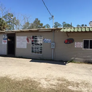 a building with a sign on it
