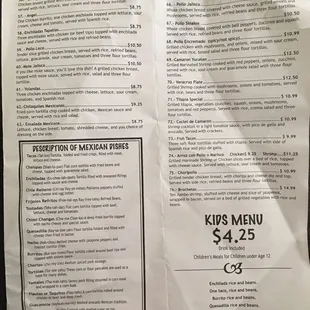 Takeout menu