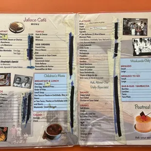 Menu needing update - prices are much higher now.