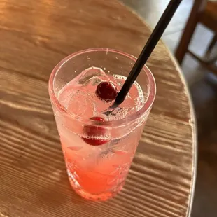 OSA ROSA (St. George vodka, spiced cranberry syrup, lime juice, and soda)