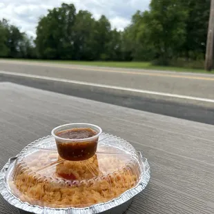 Rice, salsa, and the lot where the deer are!  I ate the rest before I decided to leave a review.