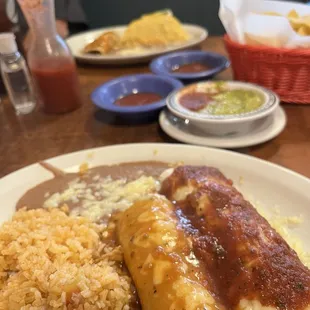 Chicken Burrito and Enchiladas! Tasted terrible!