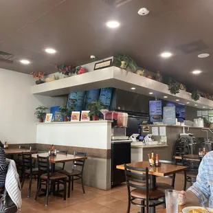 The entry and counter to order food.