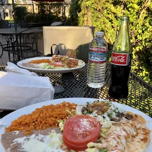 Taco enchilada plate