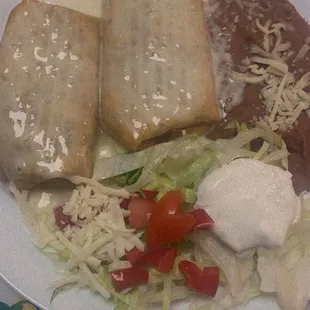 Chimichanga chicken and ground beef