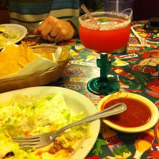 Today's special Sancho burrito and a marg. mmm mmm good