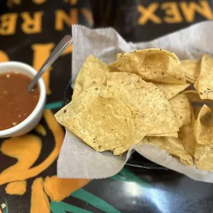 tortilla and salsa