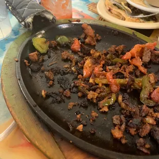 Out &quot;not burnt fajitas&quot;
