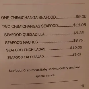 Friday Lent Special Menu