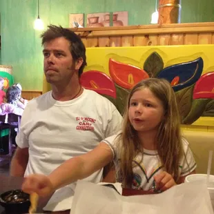 Enjoying some Mexican food on our way back from FL.