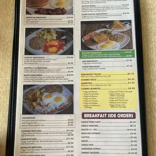Breakfast Menu