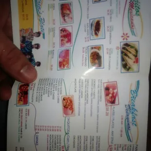 Heres the menu