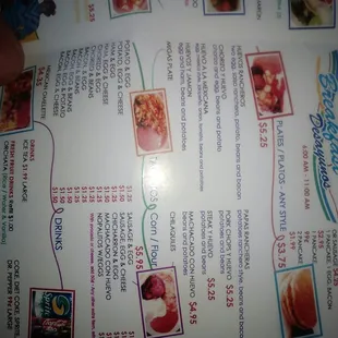 the menu