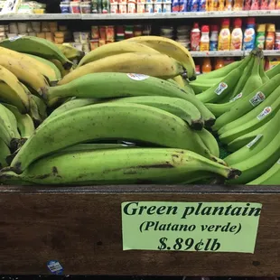 a display of green plantains