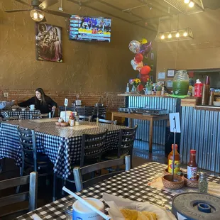 the dining area of a jalapeno restaurant