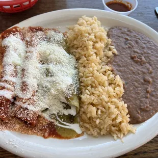 Enchilada Plate.  Yummy!