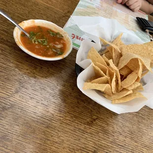 Chips and salsa (50min. To bring it out)