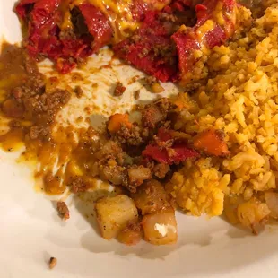 Potatoes in my beef enchiladas?