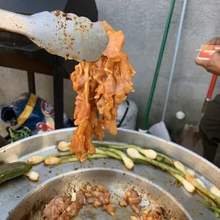Bad quality chopped chicken with tons of fat