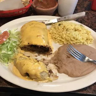 Chimichanga with beef fajita, ssssoooooo delicious and exactly what I wanted.